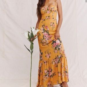 Reformation Jasen maxi dress in Anjelica size 4 worn once